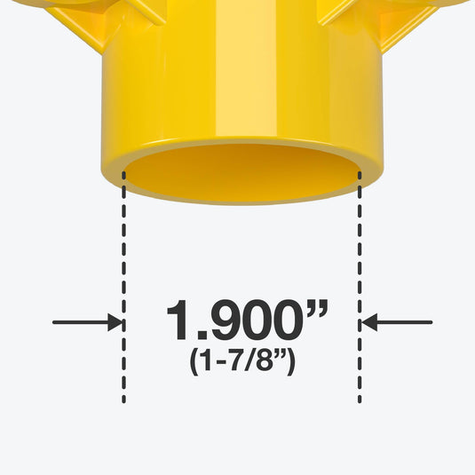 1-1/2 in. Table Screw Furniture Grade PVC Cap - Yellow - FORMUFIT