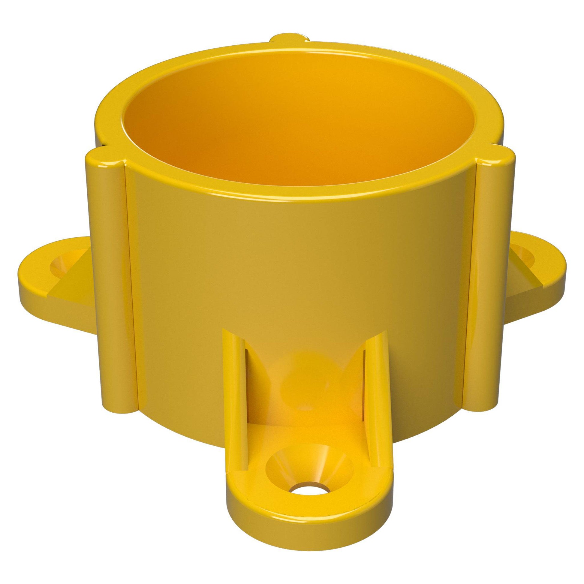 1-1/2 in. Table Screw Furniture Grade PVC Cap - Yellow - FORMUFIT