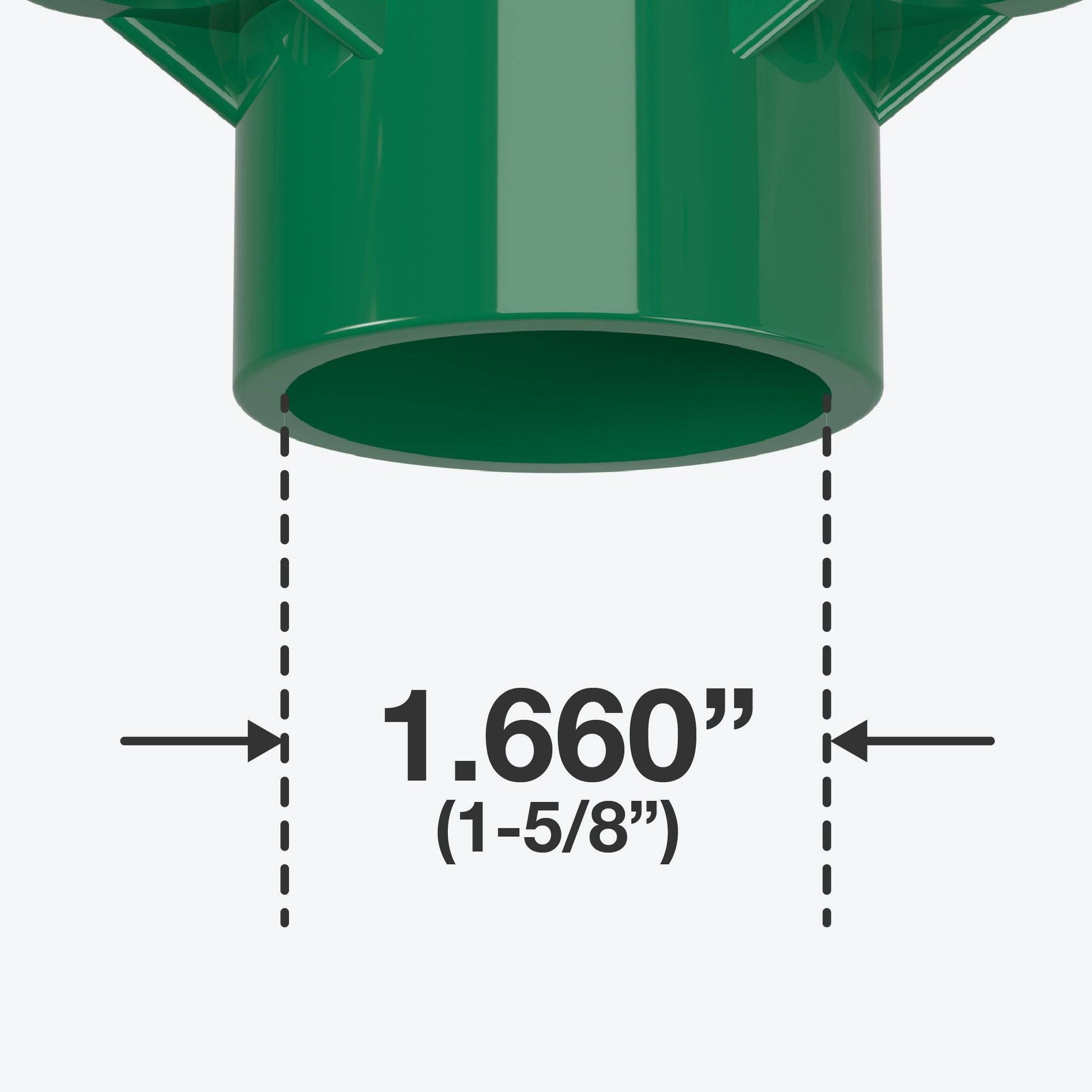 1-1/4 in. Table Screw Furniture Grade PVC Cap - Green - FORMUFIT