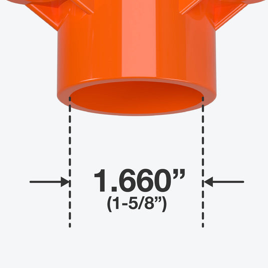 1-1/4 in. Table Screw Furniture Grade PVC Cap - Orange - FORMUFIT