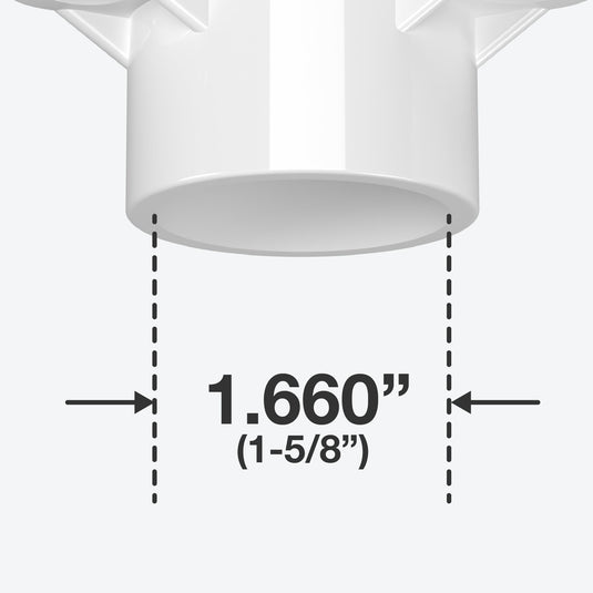 1-1/4 in. Table Screw Furniture Grade PVC Cap - White - FORMUFIT