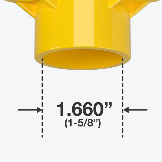 1-1/4 in. Table Screw Furniture Grade PVC Cap - Yellow - FORMUFIT