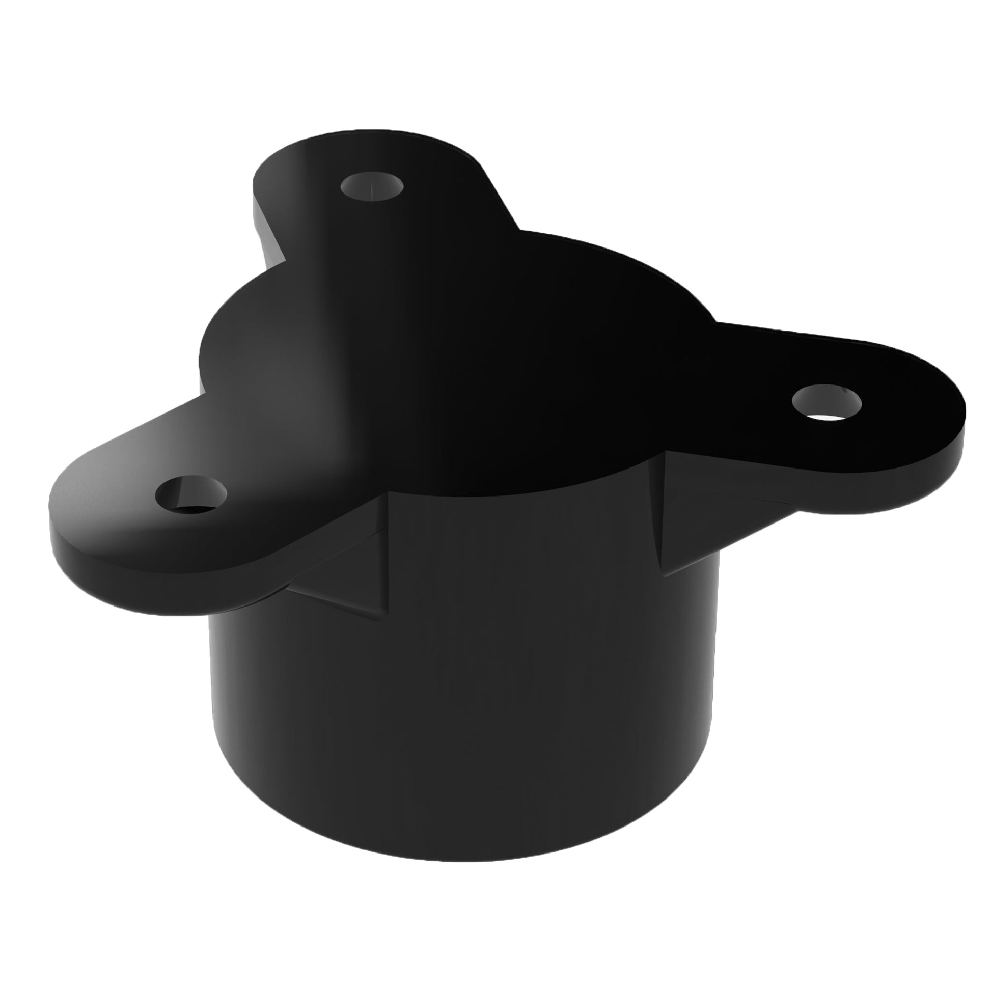 1 in. Table Screw Furniture Grade PVC Cap - Black - FORMUFIT