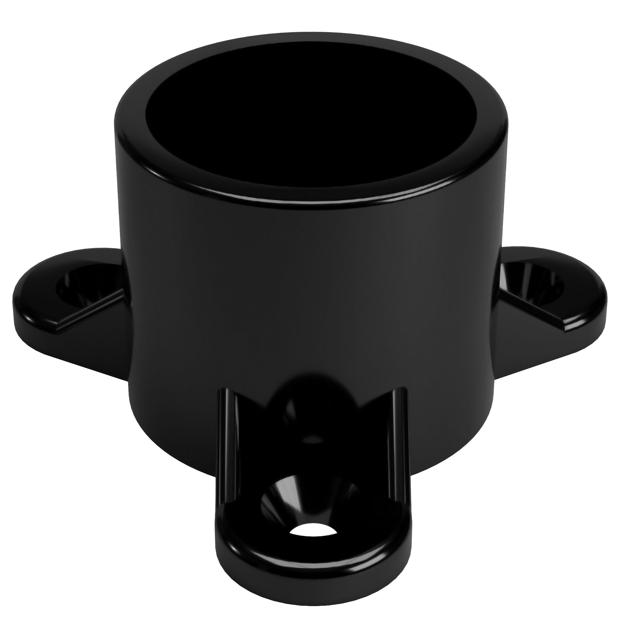 1 in. Table Screw Furniture Grade PVC Cap - Black - FORMUFIT