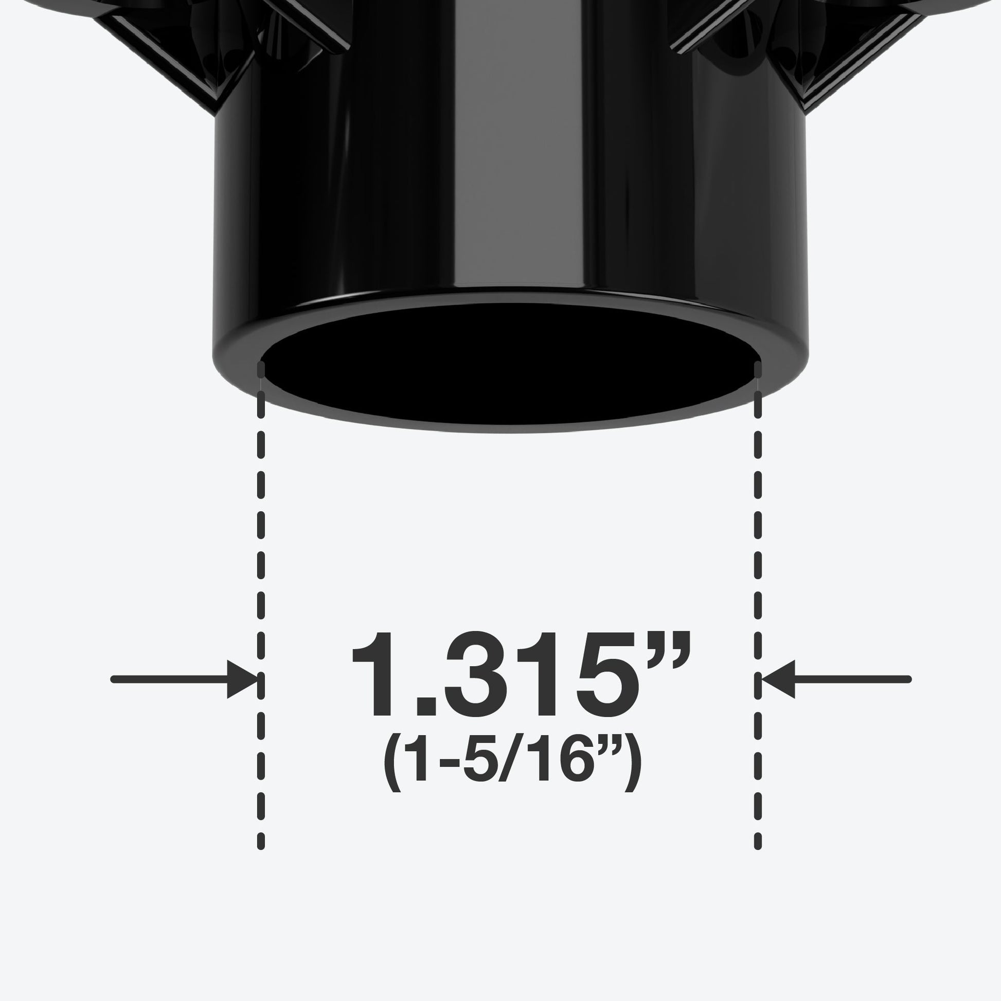 1 in. Table Screw Furniture Grade PVC Cap - Black - FORMUFIT