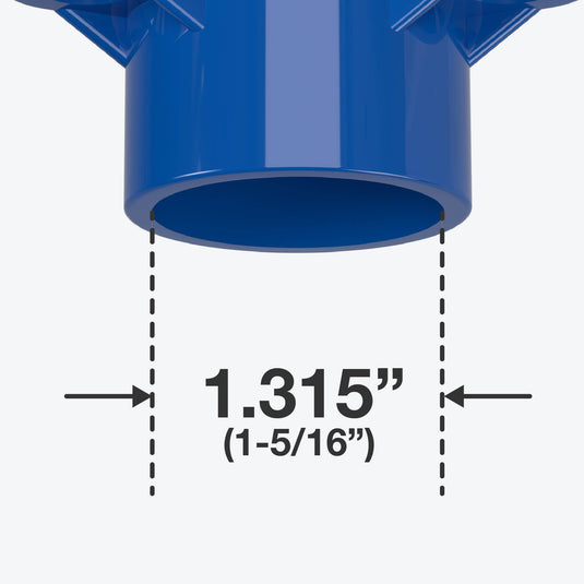 1 in. Table Screw Furniture Grade PVC Cap - Blue - FORMUFIT