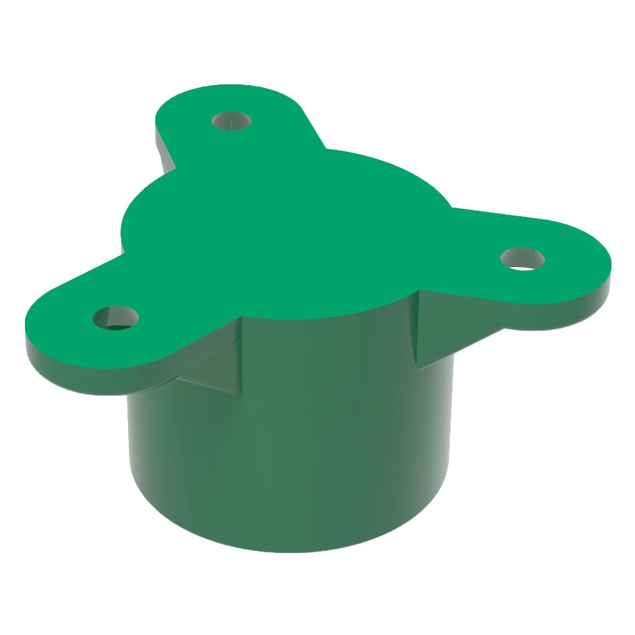 1 in. Table Screw Furniture Grade PVC Cap - Green - FORMUFIT