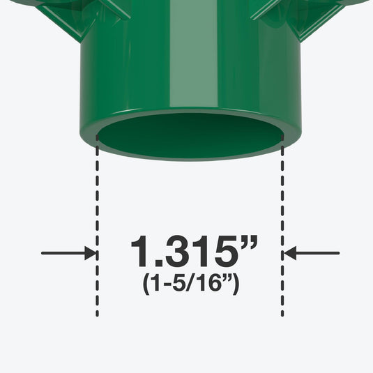 1 in. Table Screw Furniture Grade PVC Cap - Green - FORMUFIT