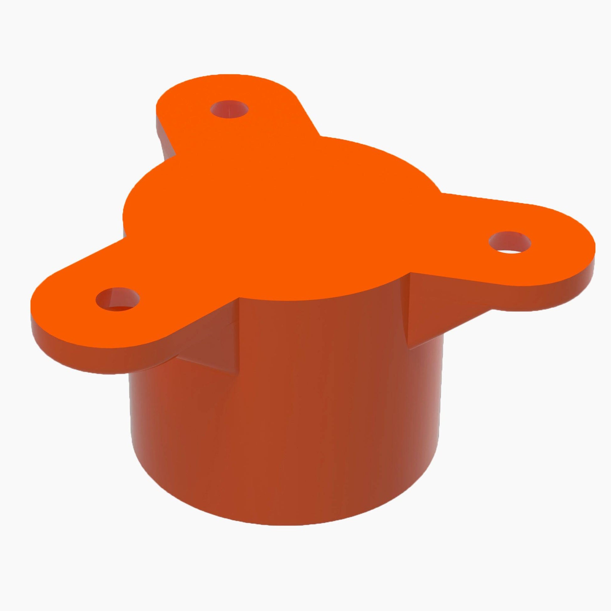 1 in. Table Screw Furniture Grade PVC Cap - Orange - FORMUFIT