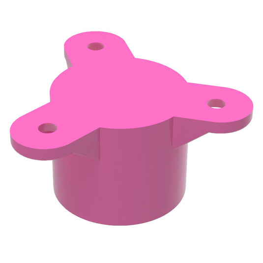 1 in. Table Screw Furniture Grade PVC Cap - Pink - FORMUFIT