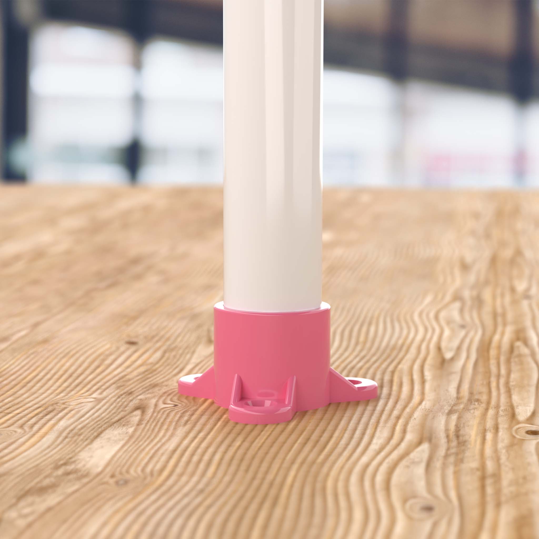 1 in. Table Screw Furniture Grade PVC Cap - Pink - FORMUFIT