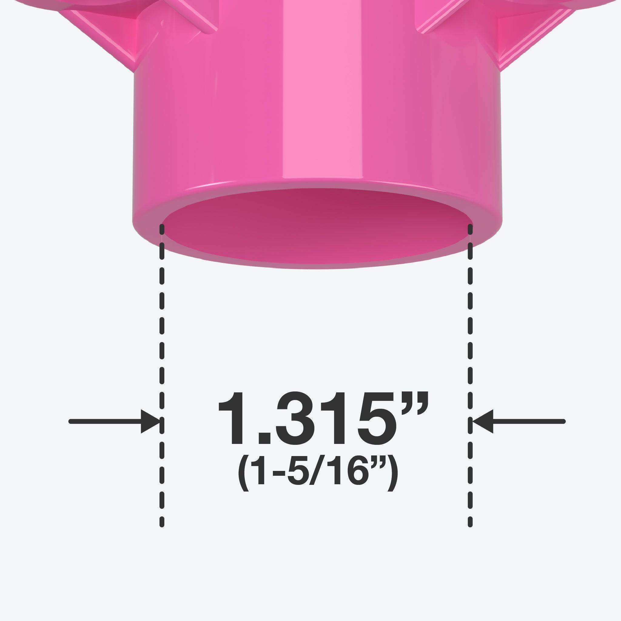 1 in. Table Screw Furniture Grade PVC Cap - Pink - FORMUFIT