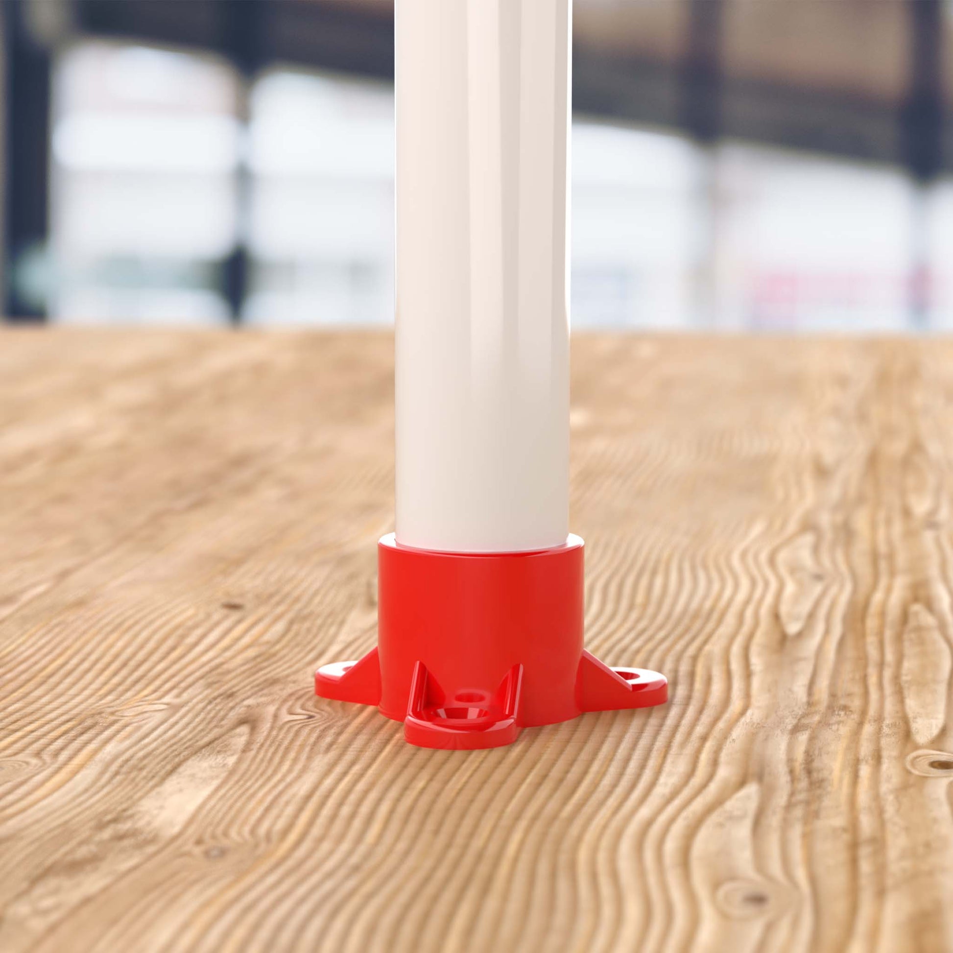 1 in. Table Screw Furniture Grade PVC Cap - Red - FORMUFIT