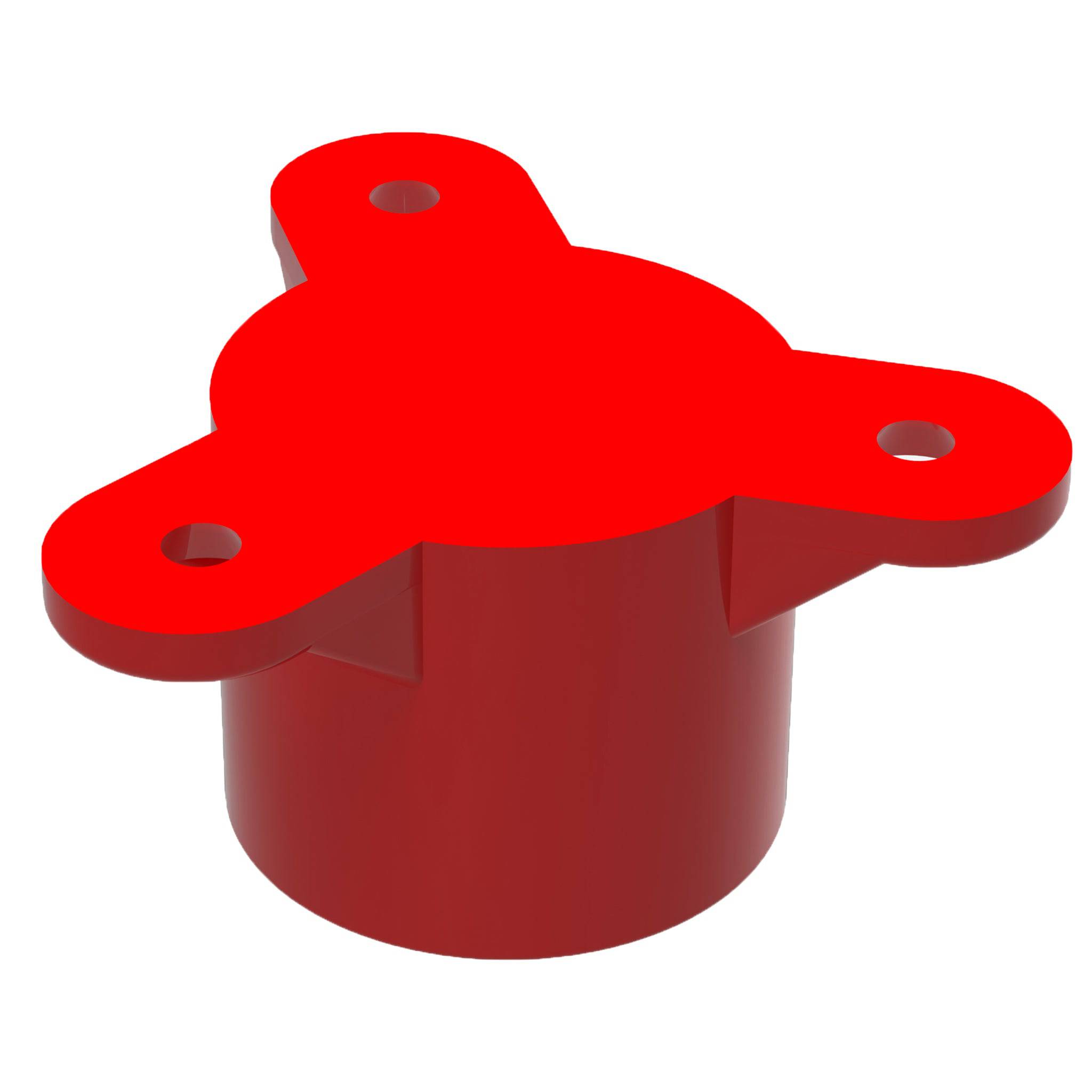 1 in. Table Screw Furniture Grade PVC Cap - Red - FORMUFIT