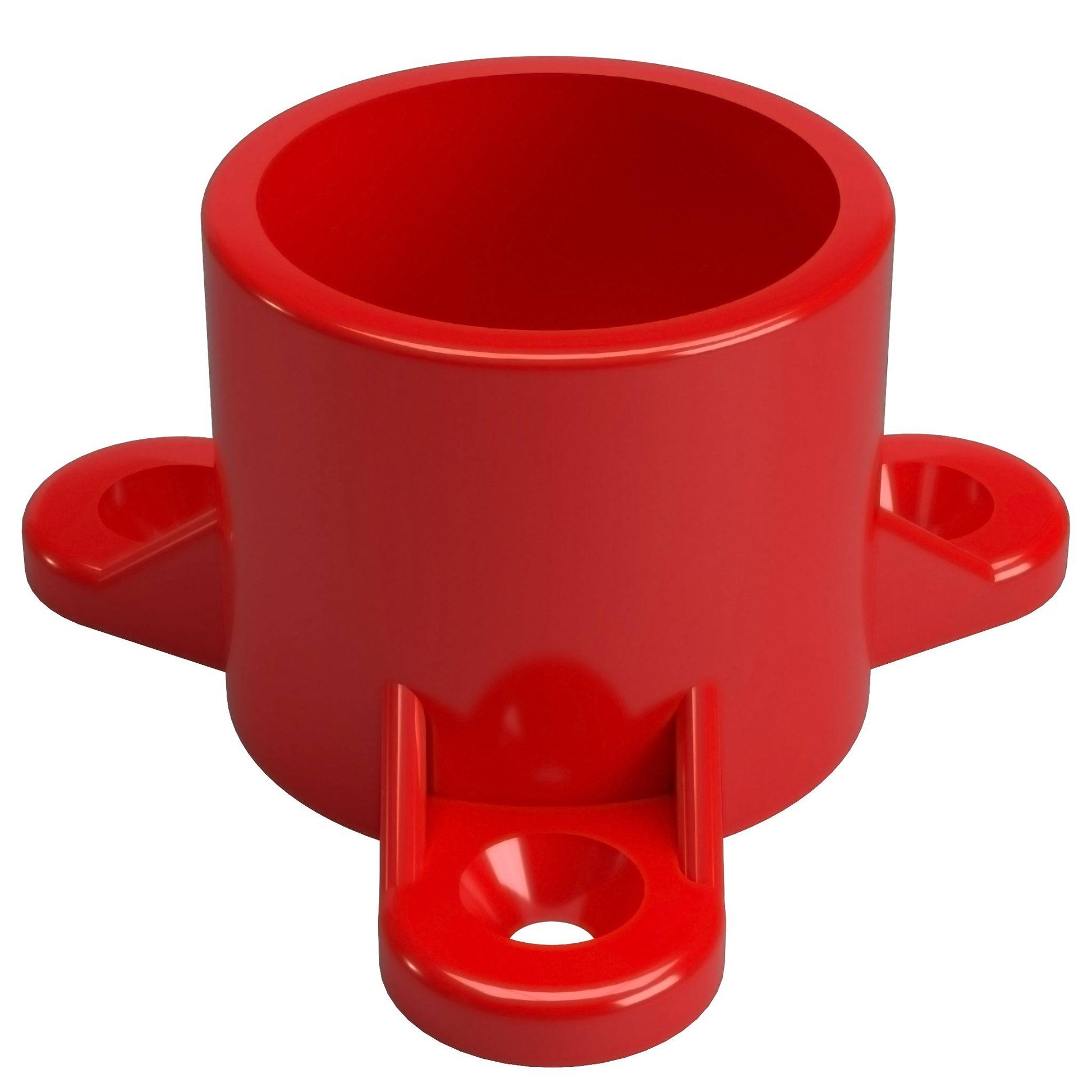 1 in. Table Screw Furniture Grade PVC Cap - Red - FORMUFIT