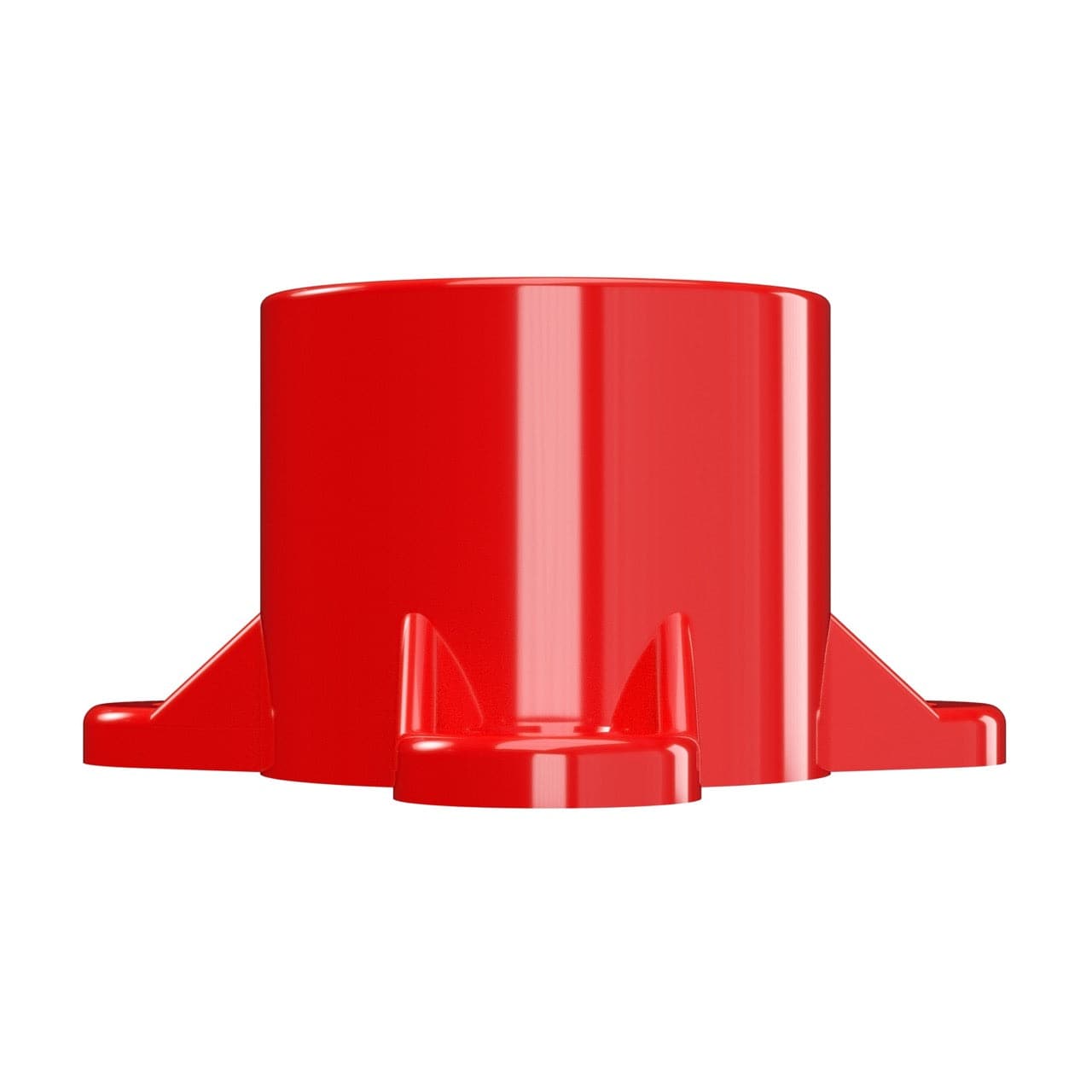 1 in. Table Screw Furniture Grade PVC Cap - Red - FORMUFIT