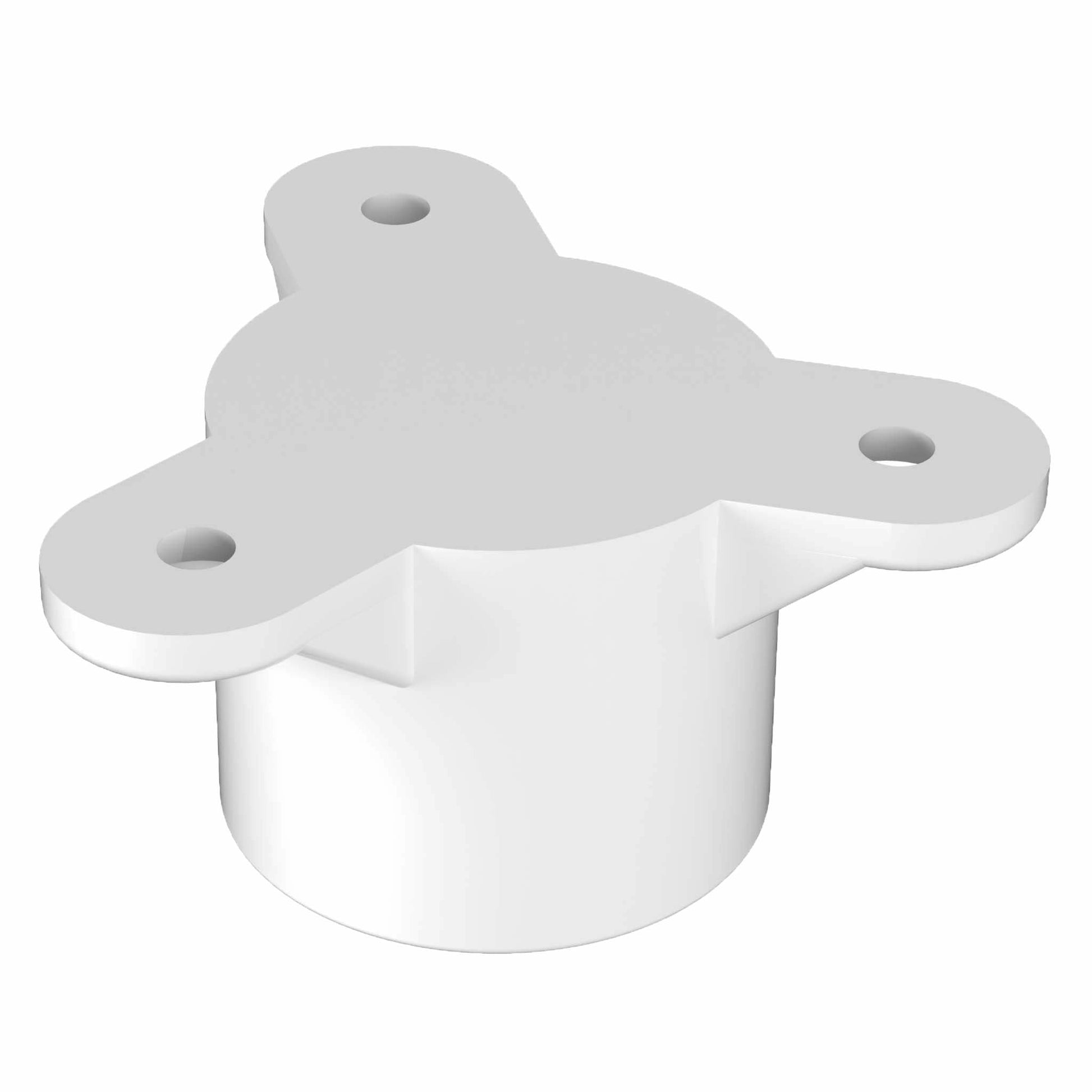 1 in. Table Screw Furniture Grade PVC Cap - White - FORMUFIT