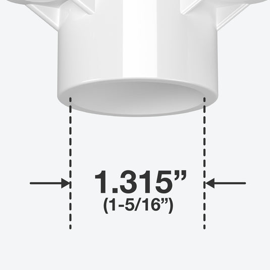 1 in. Table Screw Furniture Grade PVC Cap - White - FORMUFIT
