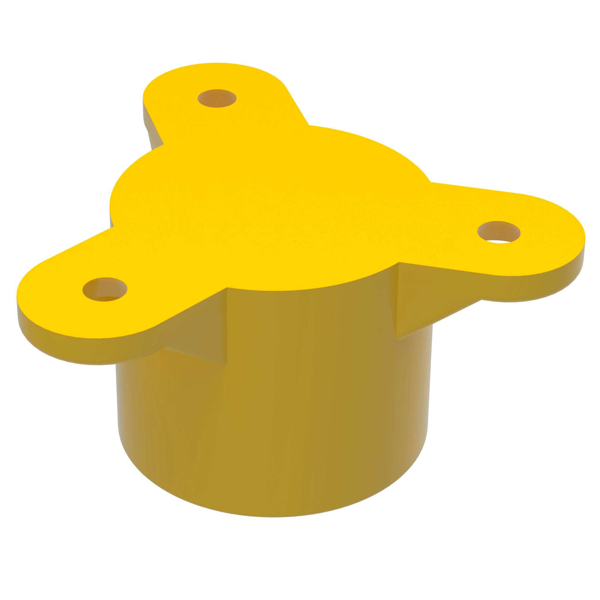 1 in. Table Screw Furniture Grade PVC Cap - Yellow - FORMUFIT