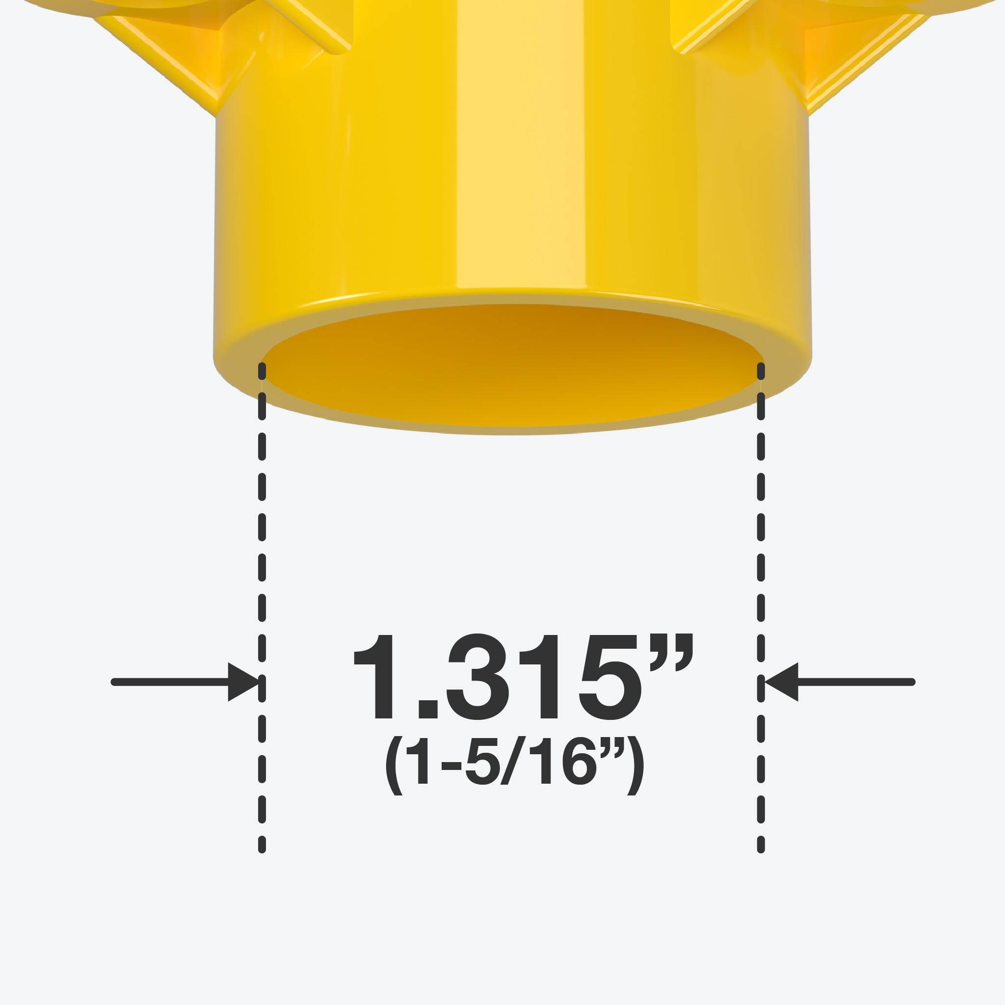 1 in. Table Screw Furniture Grade PVC Cap - Yellow - FORMUFIT