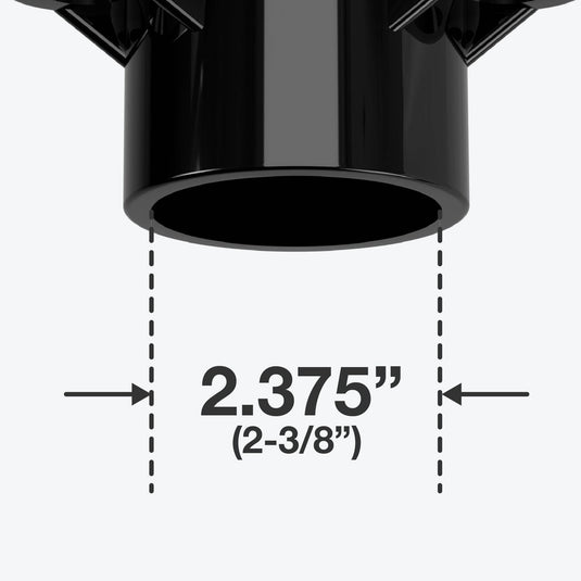 2 in. Table Screw Furniture Grade PVC Cap - Black - FORMUFIT