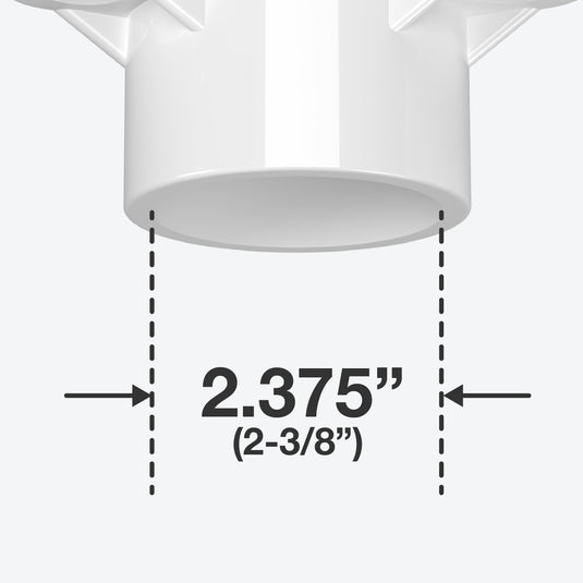 2 in. Table Screw Furniture Grade PVC Cap - White - FORMUFIT