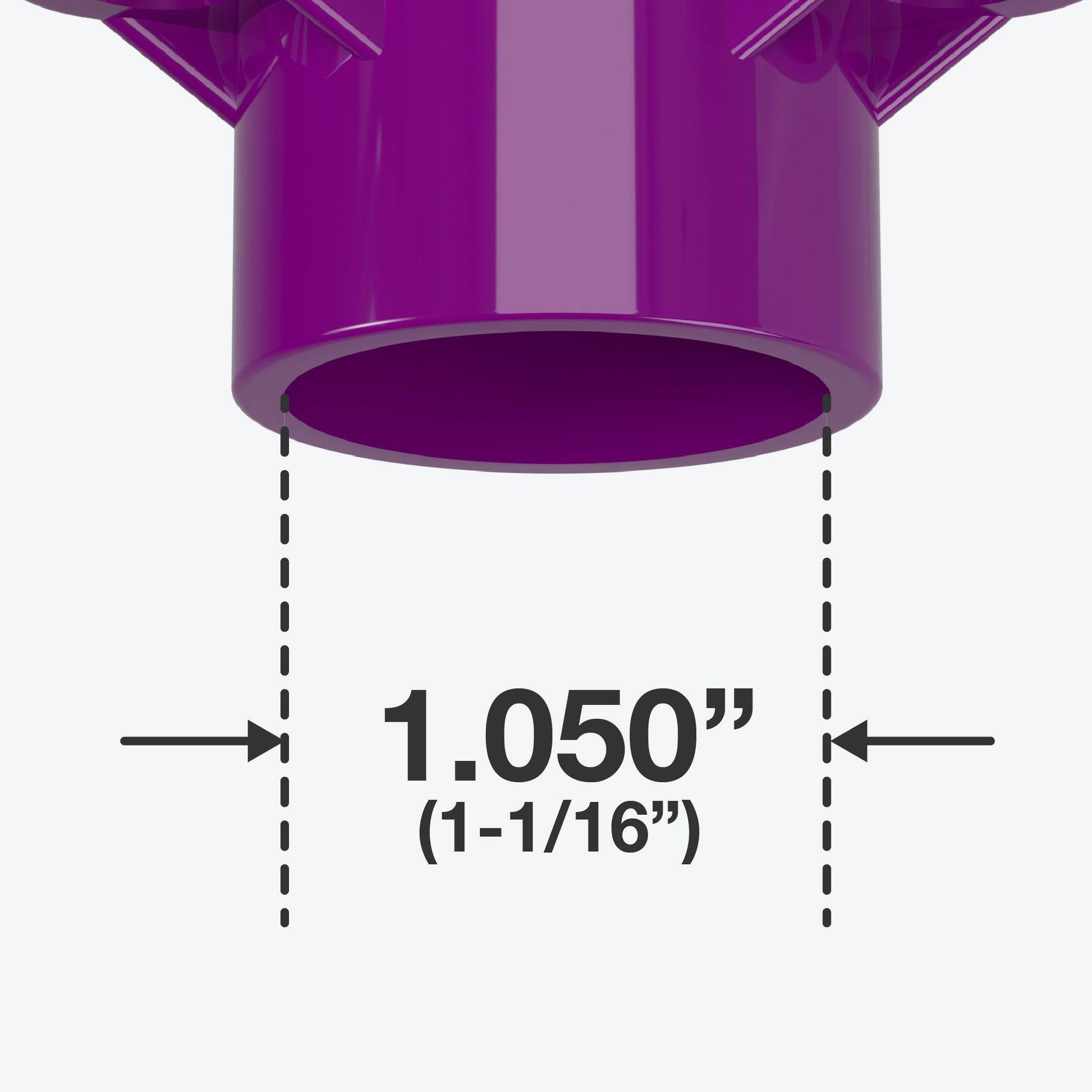 3/4 in. Table Screw Furniture Grade PVC Cap - Purple - FORMUFIT