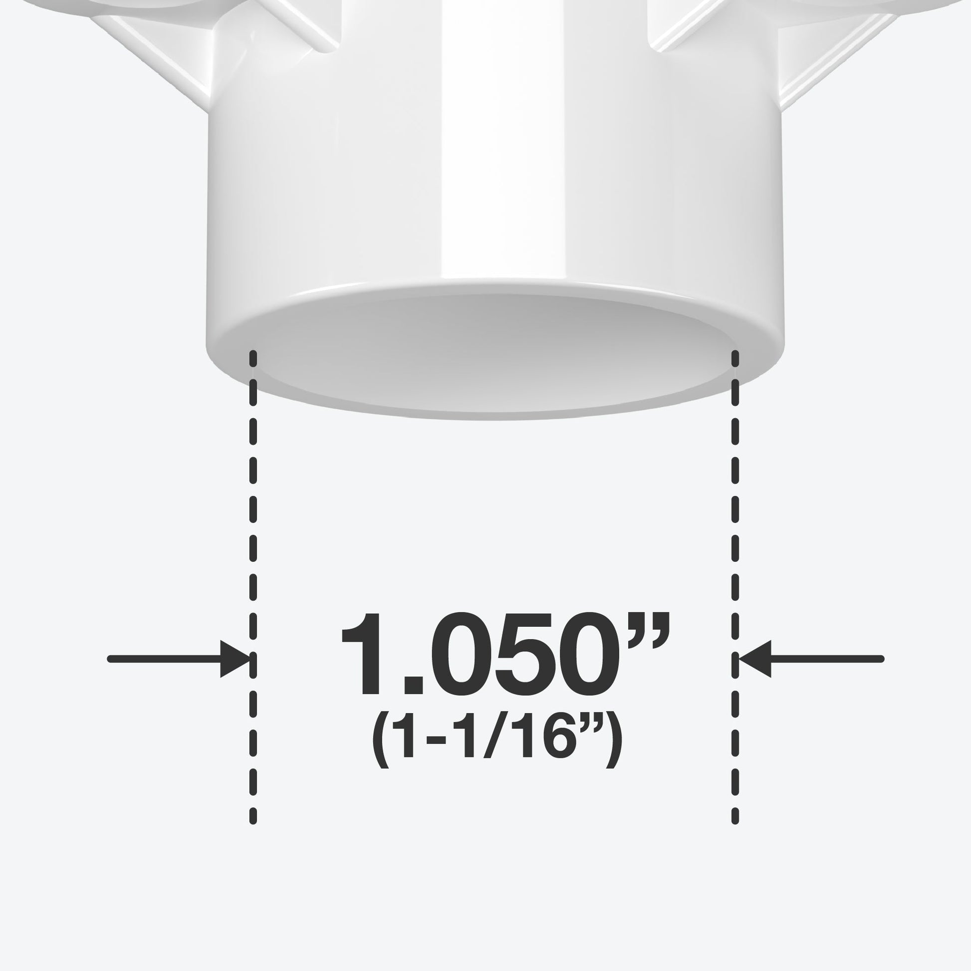 3/4 in. Table Screw Furniture Grade PVC Cap - White - FORMUFIT