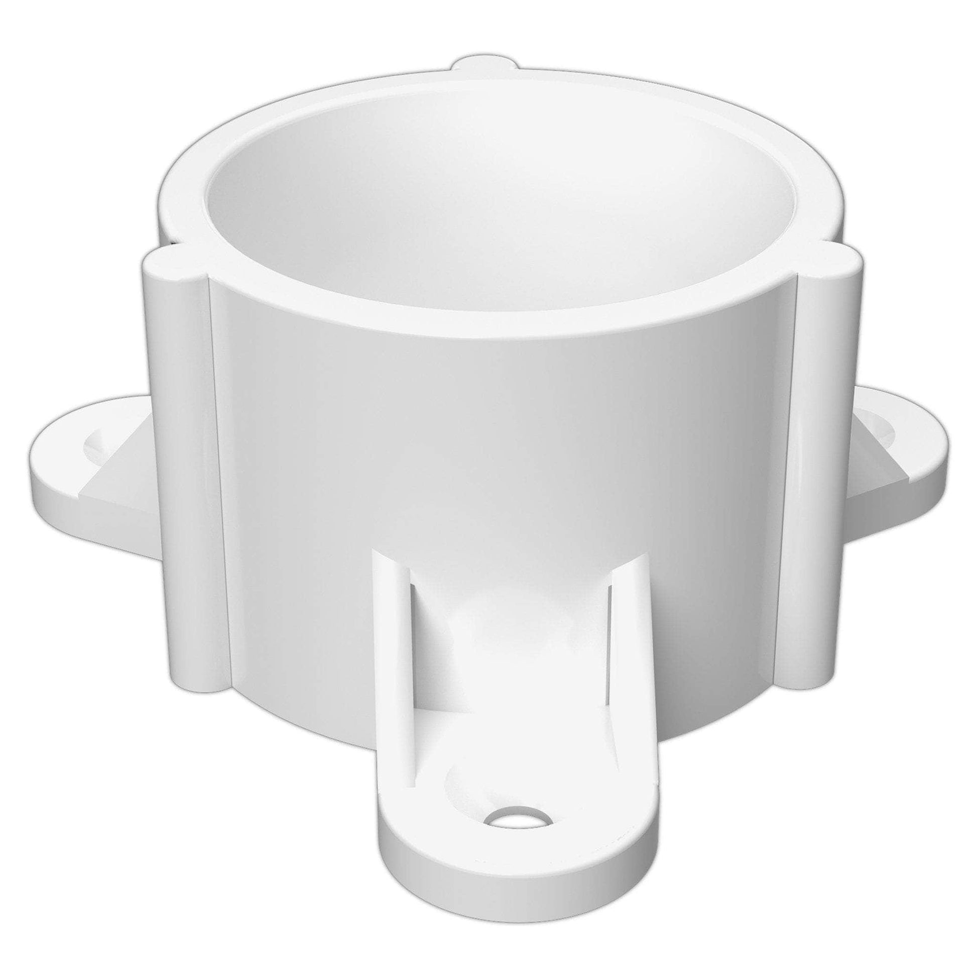 1-1/2 in. Table Screw Furniture Grade PVC Cap - White - FORMUFIT