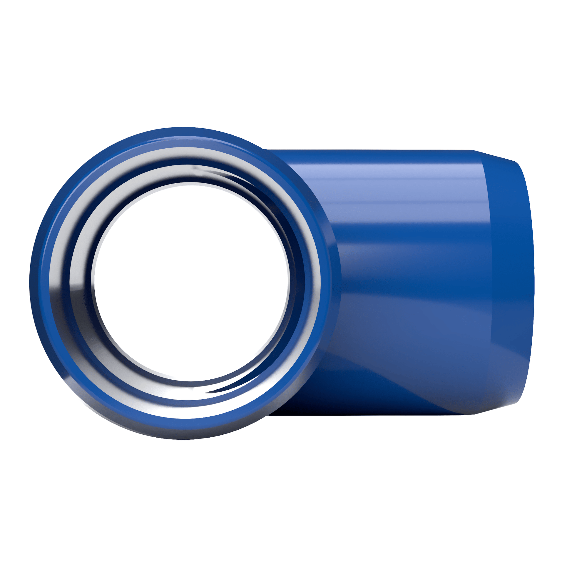 1-1/2 in. Furniture Grade PVC Tee Fitting - Blue - FORMUFIT