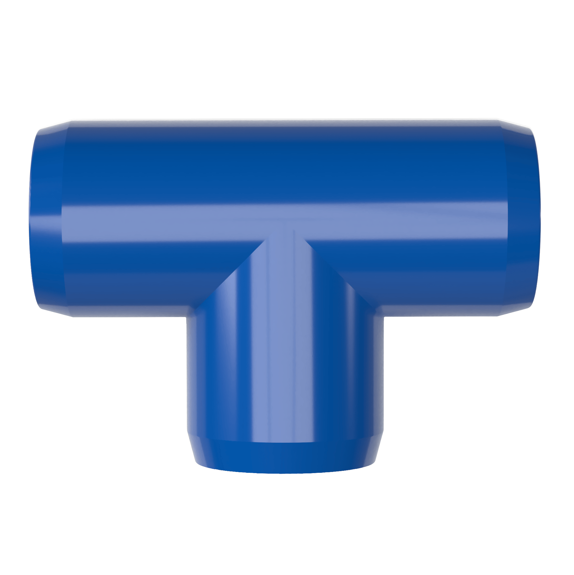 1-1/2 in. Furniture Grade PVC Tee Fitting - Blue - FORMUFIT