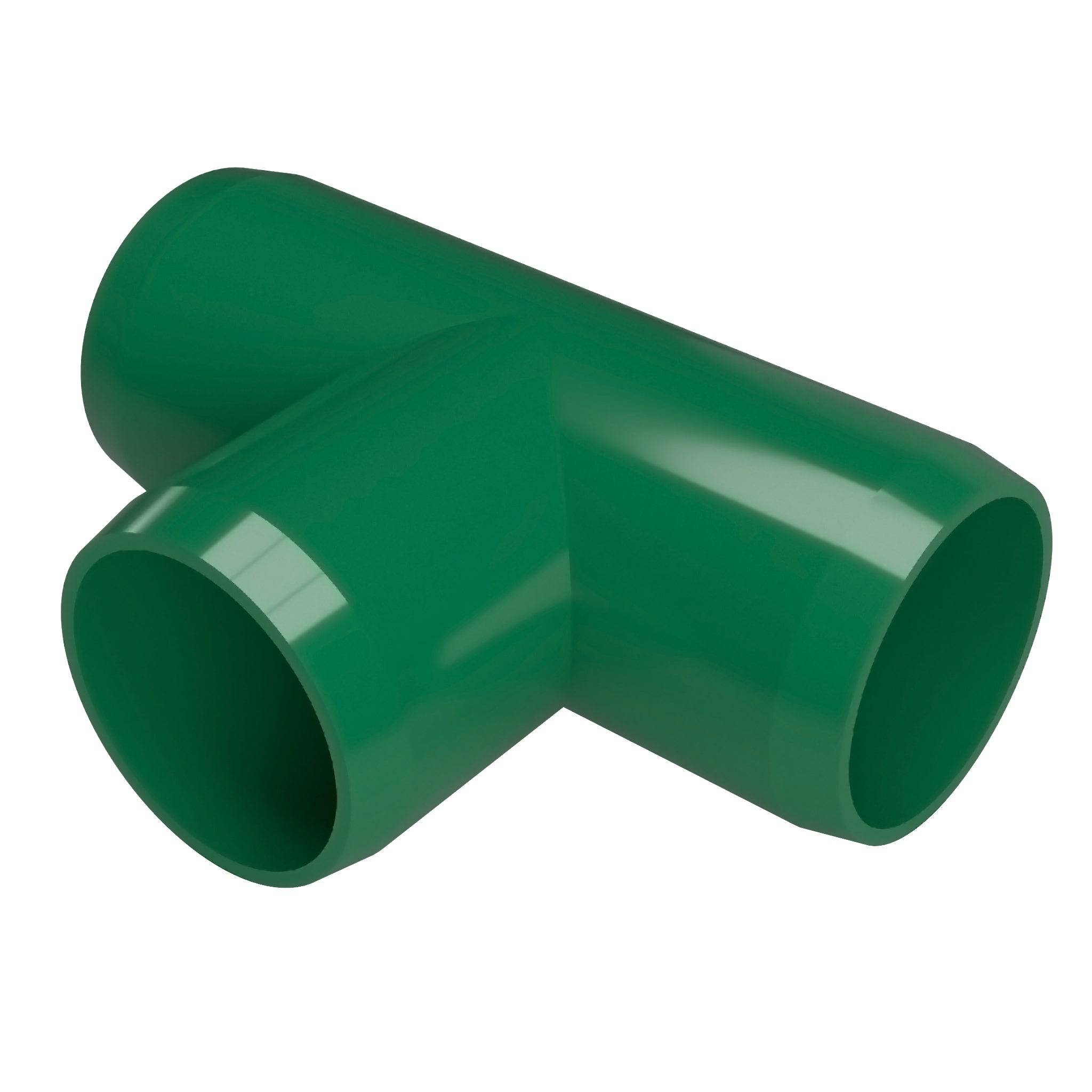 1-1/2 in. Furniture Grade PVC Tee Fitting - Green - FORMUFIT