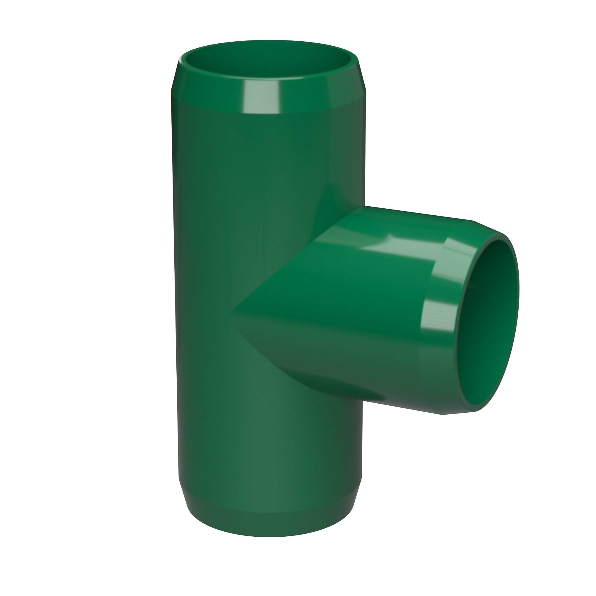 1-1/2 in. Furniture Grade PVC Tee Fitting - Green - FORMUFIT