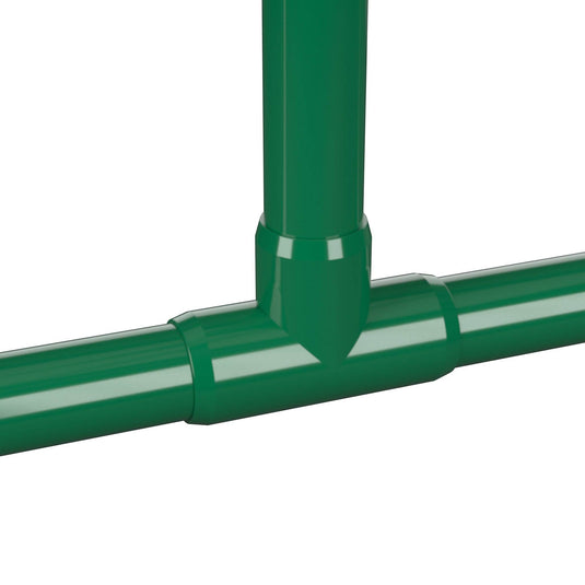 1-1/2 in. Furniture Grade PVC Tee Fitting - Green - FORMUFIT