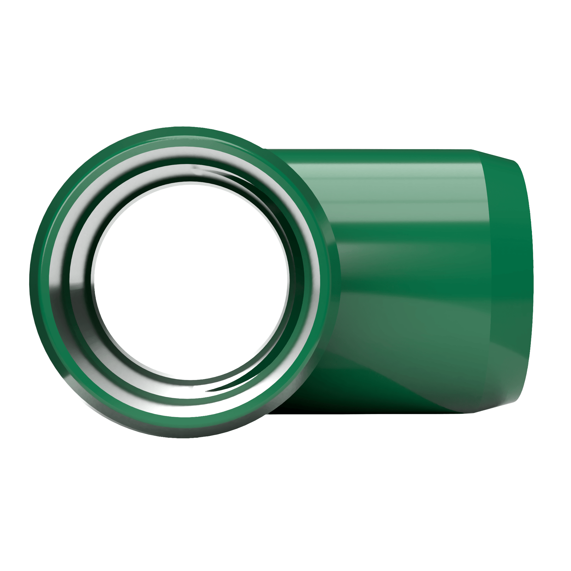 1-1/2 in. Furniture Grade PVC Tee Fitting - Green - FORMUFIT