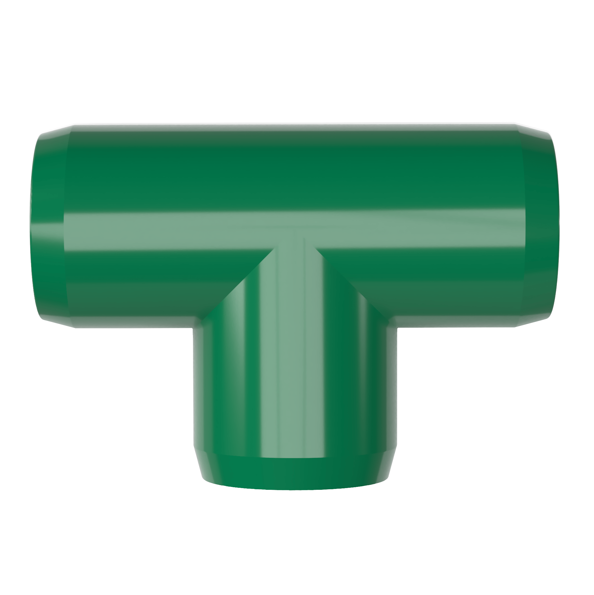 1-1/2 in. Furniture Grade PVC Tee Fitting - Green - FORMUFIT