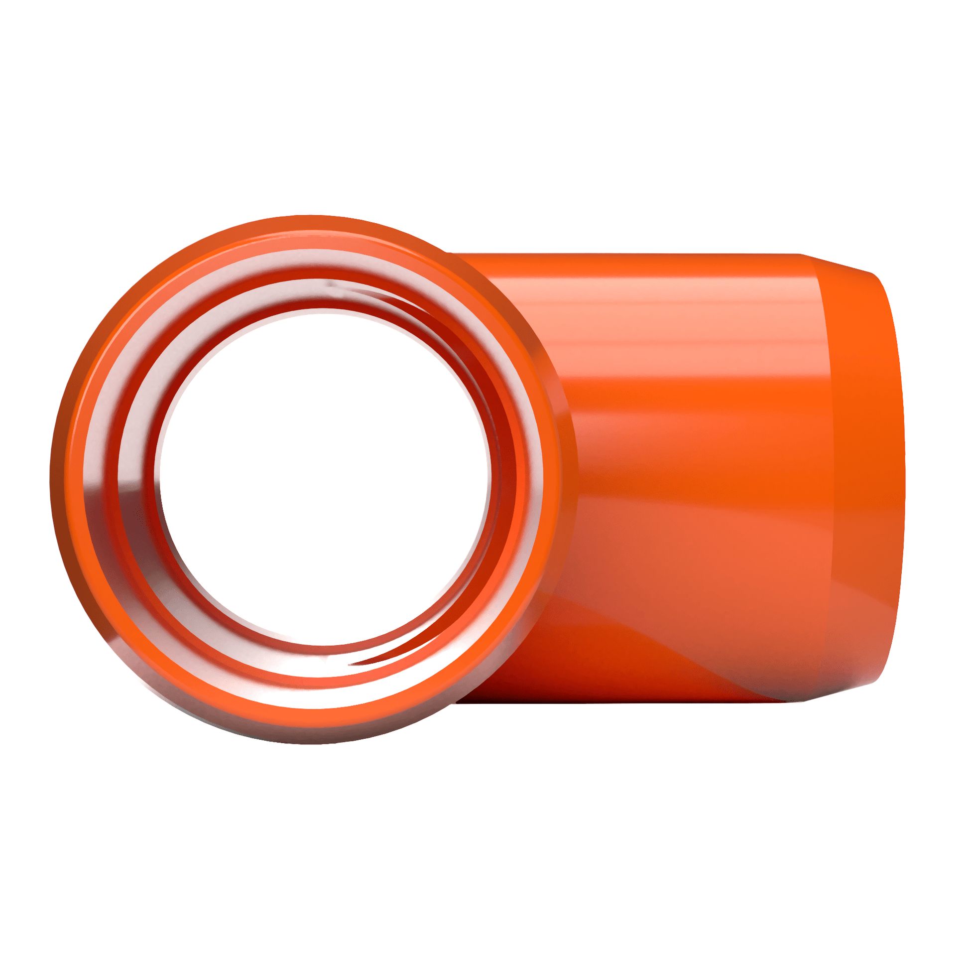 1-1/2 in. Furniture Grade PVC Tee Fitting - Orange - FORMUFIT