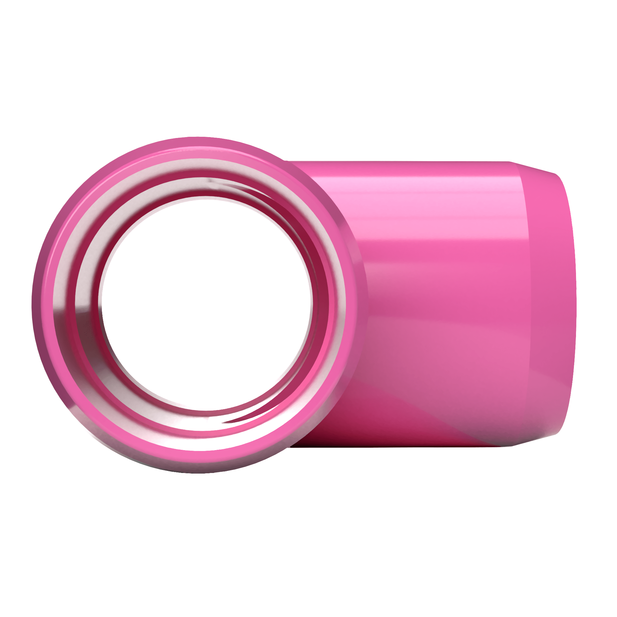 1-1/2 in. Furniture Grade PVC Tee Fitting - Pink - FORMUFIT