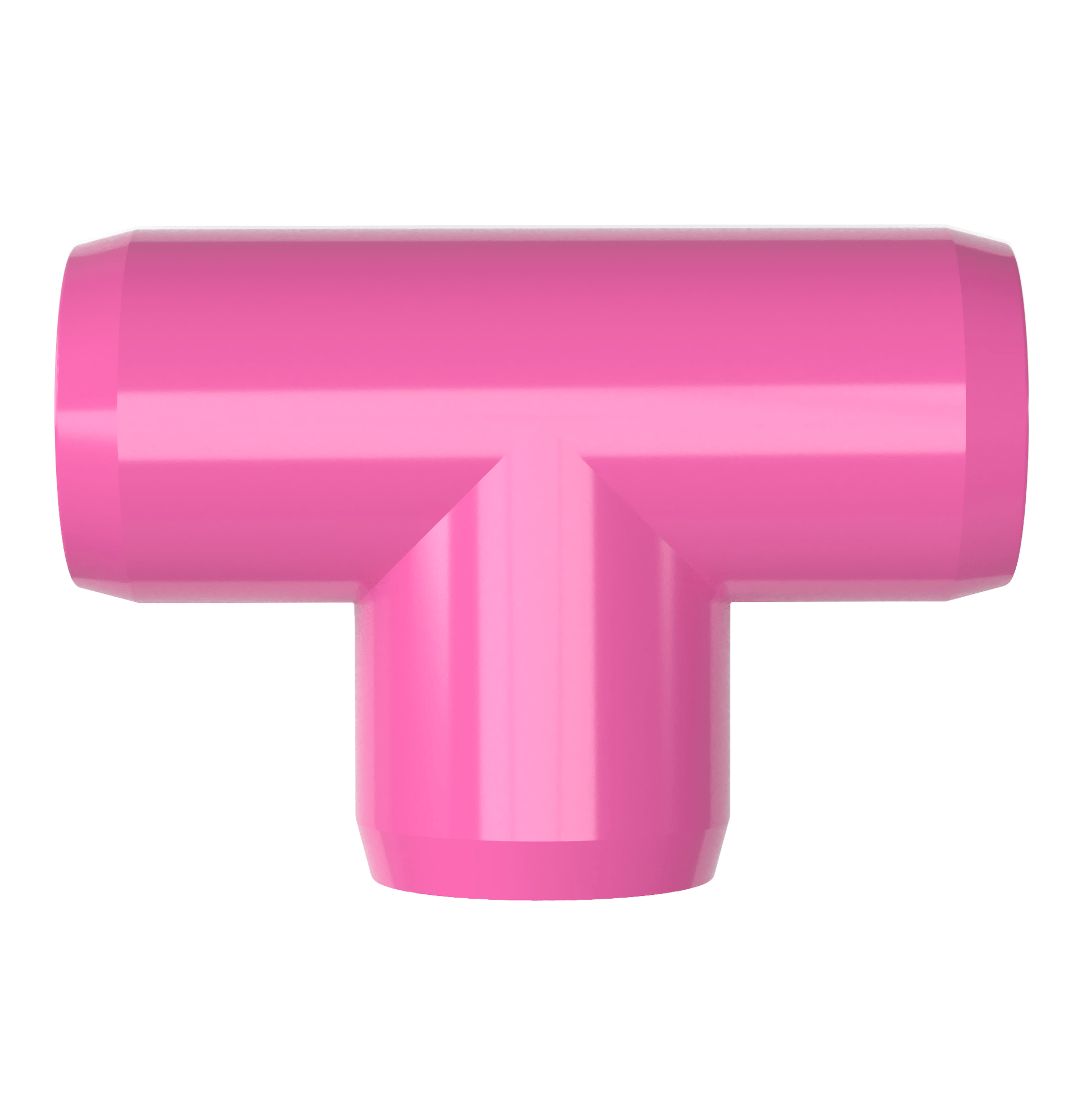 1-1/2 in. Furniture Grade PVC Tee Fitting - Pink - FORMUFIT