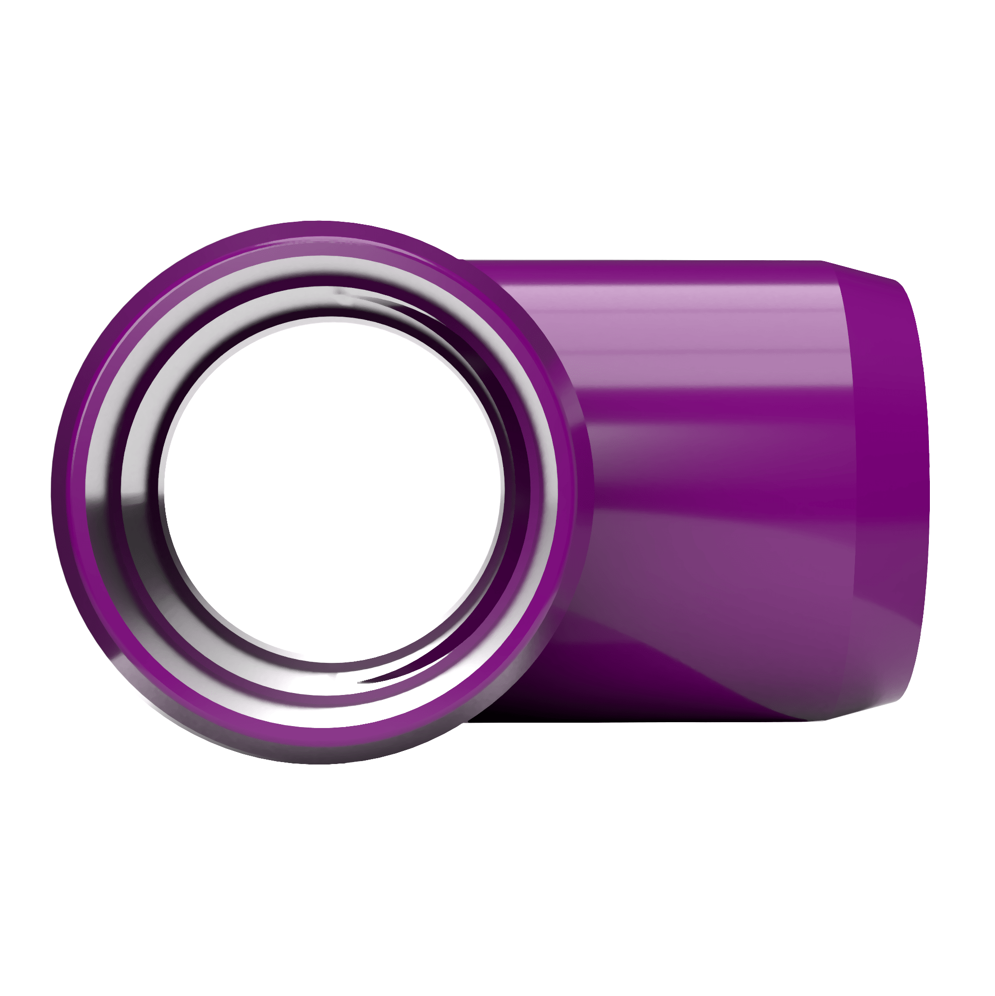 1-1/2 in. Furniture Grade PVC Tee Fitting - Purple - FORMUFIT