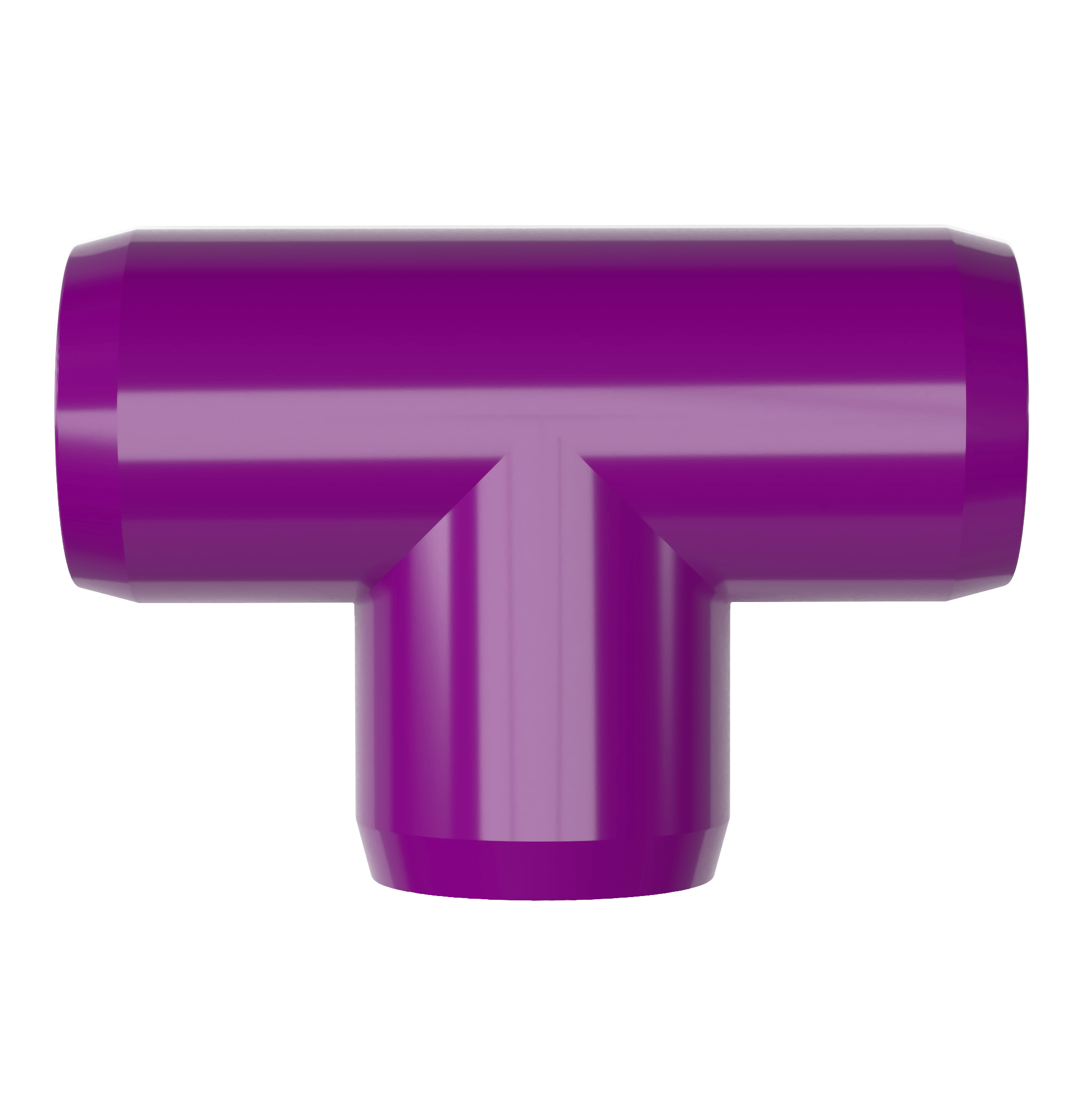 1-1/2 in. Furniture Grade PVC Tee Fitting - Purple - FORMUFIT