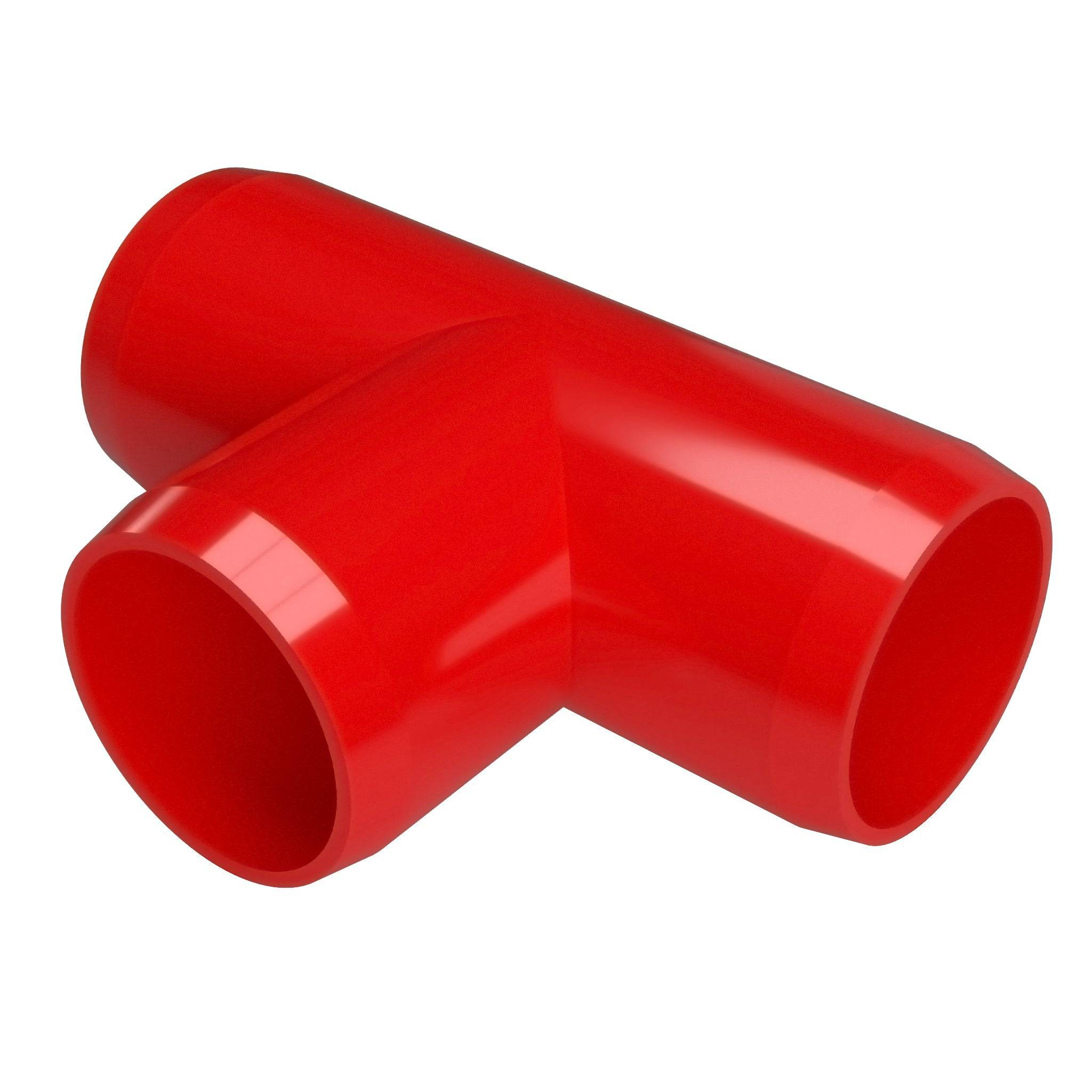 1-1/2 in. Furniture Grade PVC Tee Fitting - Red - FORMUFIT