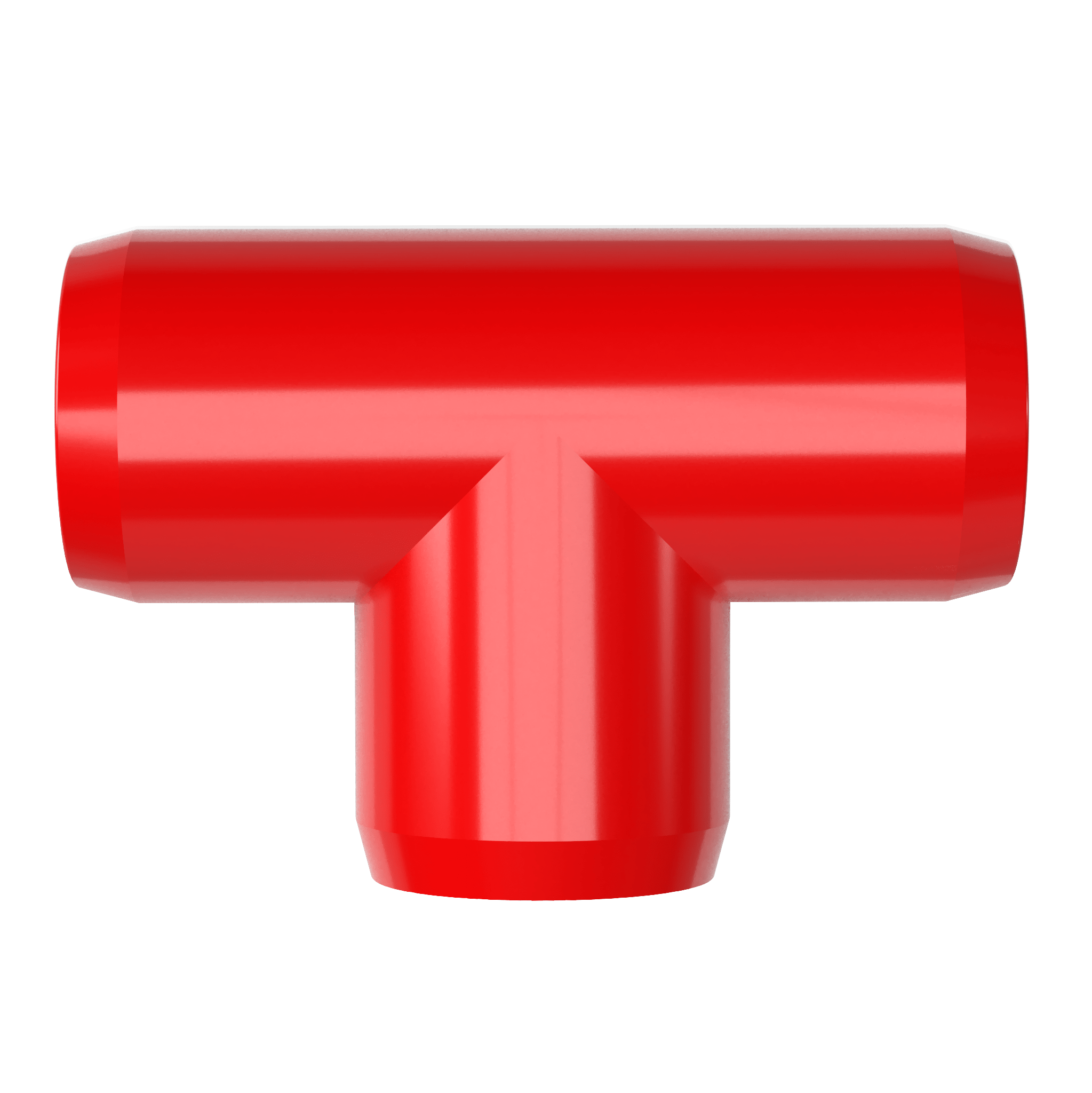 1-1/2 in. Furniture Grade PVC Tee Fitting - Red - FORMUFIT