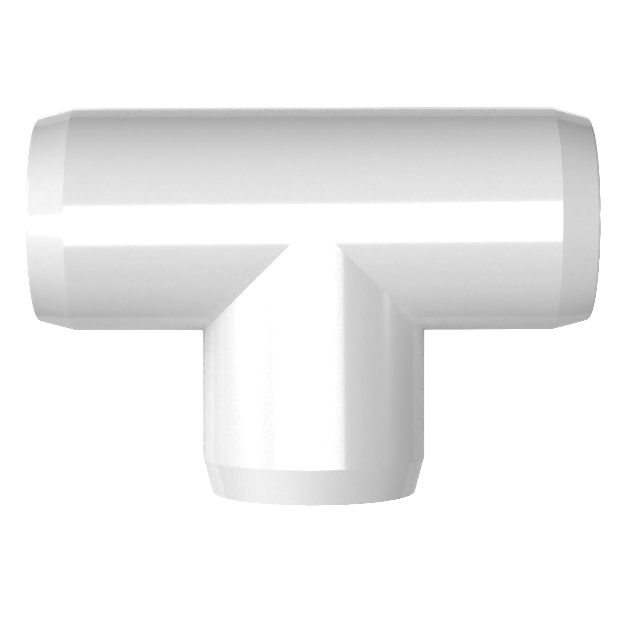 1-1/2 in. Furniture Grade PVC Tee Fitting - White - FORMUFIT