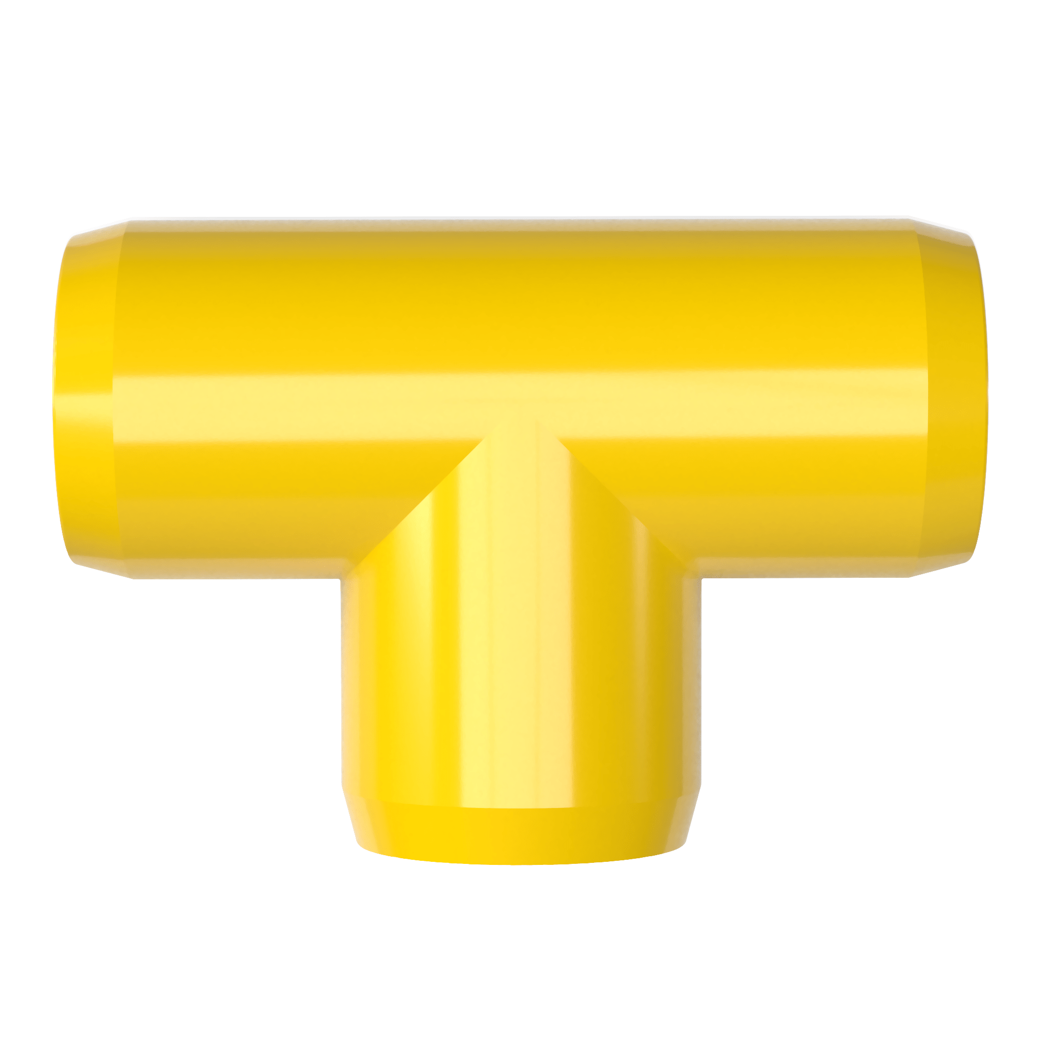 1-1/2 in. Furniture Grade PVC Tee Fitting - Yellow - FORMUFIT