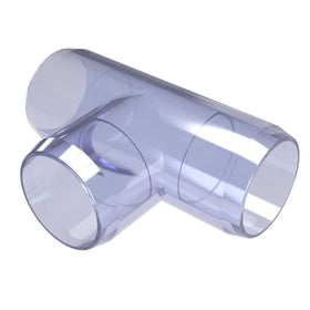1-1/4 in. Furniture Grade PVC Tee Fitting - Clear - FORMUFIT