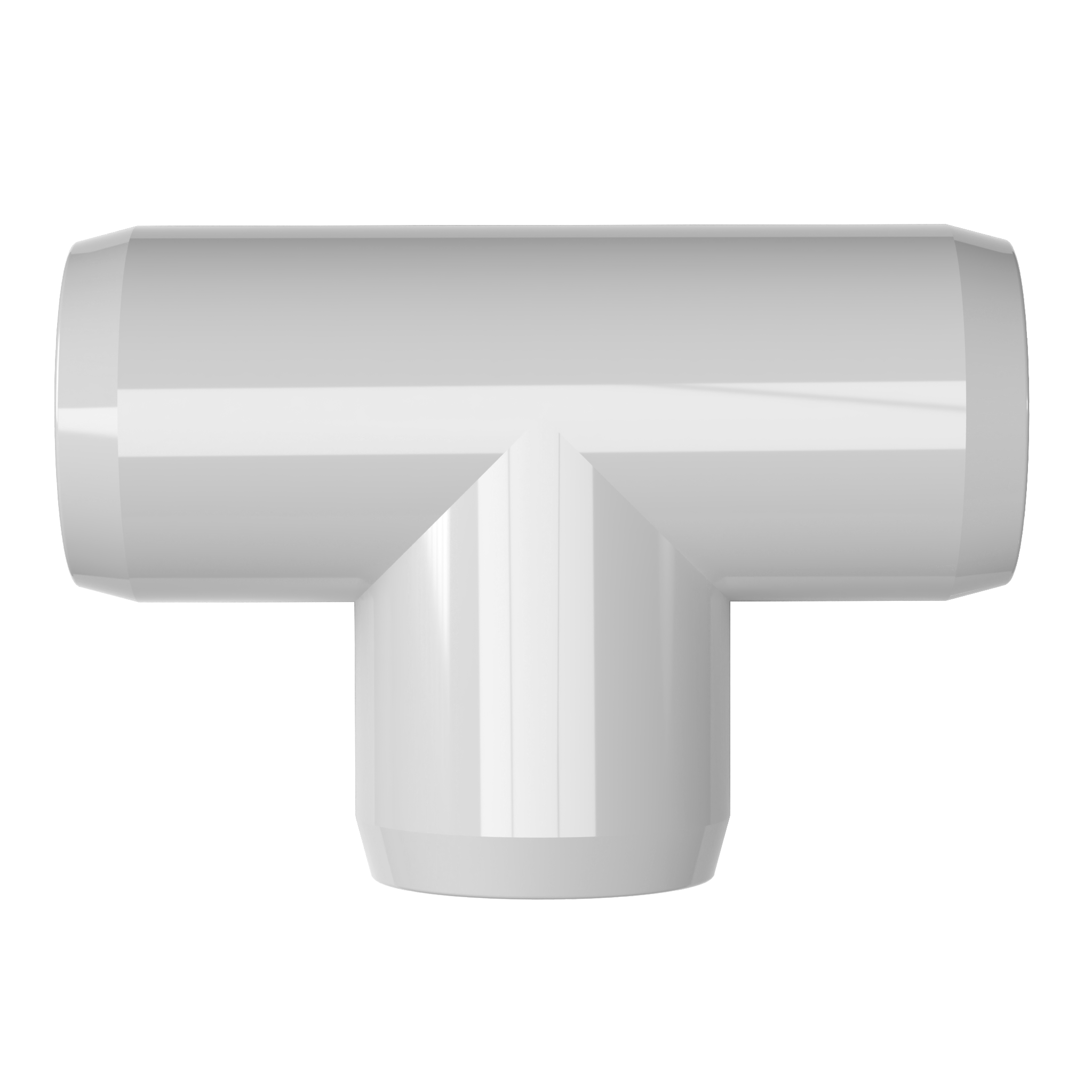 1-1/4 in. Furniture Grade PVC Tee Fitting - Gray - FORMUFIT