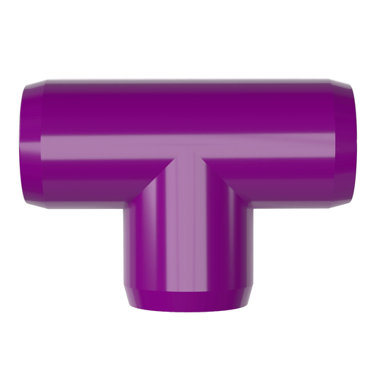 1-1/4 in. Furniture Grade PVC Tee Fitting - Purple - FORMUFIT