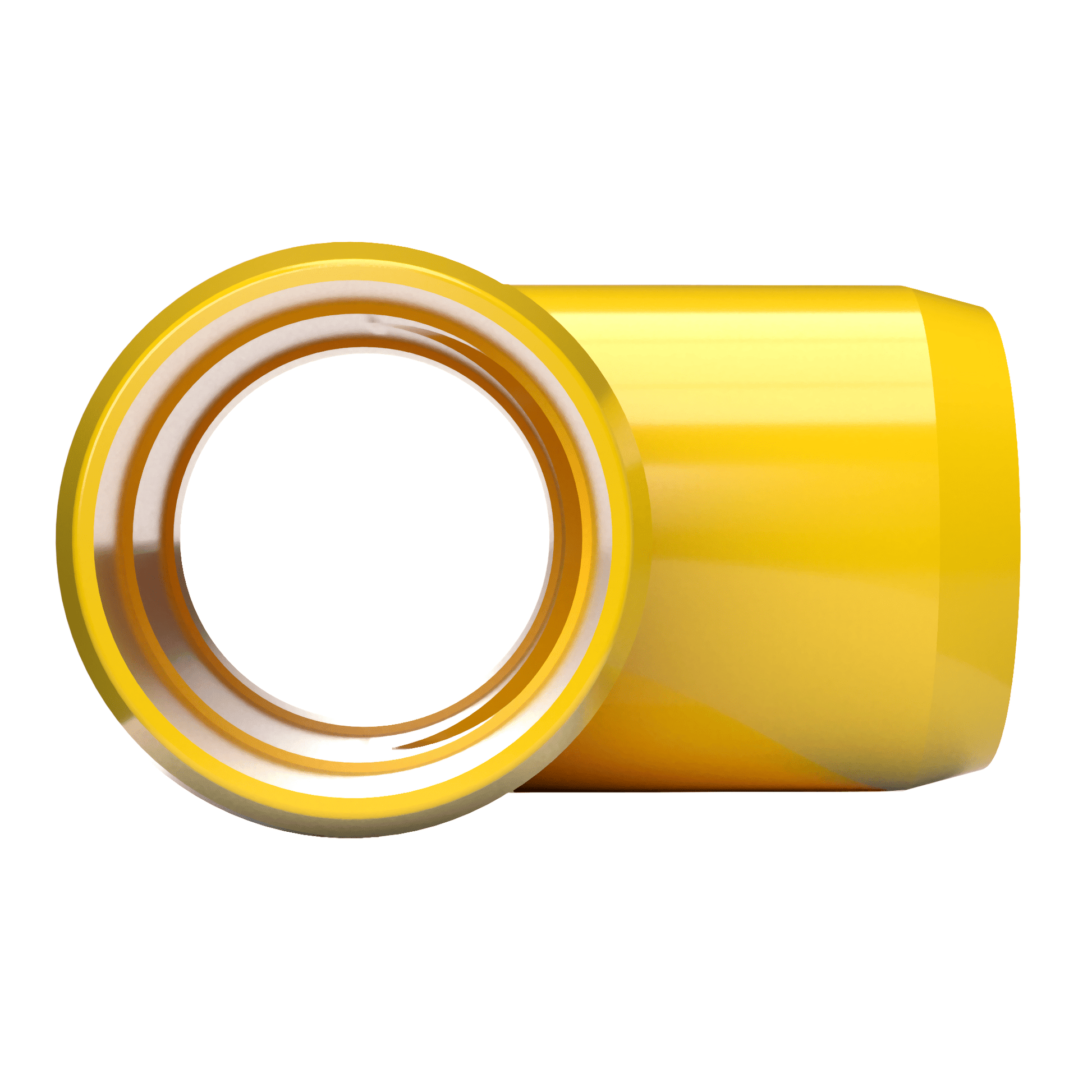 1-1/4 in. Furniture Grade PVC Tee Fitting - Yellow - FORMUFIT