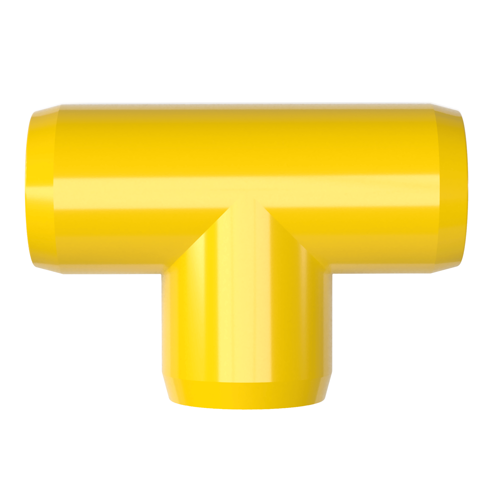 1-1/4 in. Furniture Grade PVC Tee Fitting - Yellow - FORMUFIT